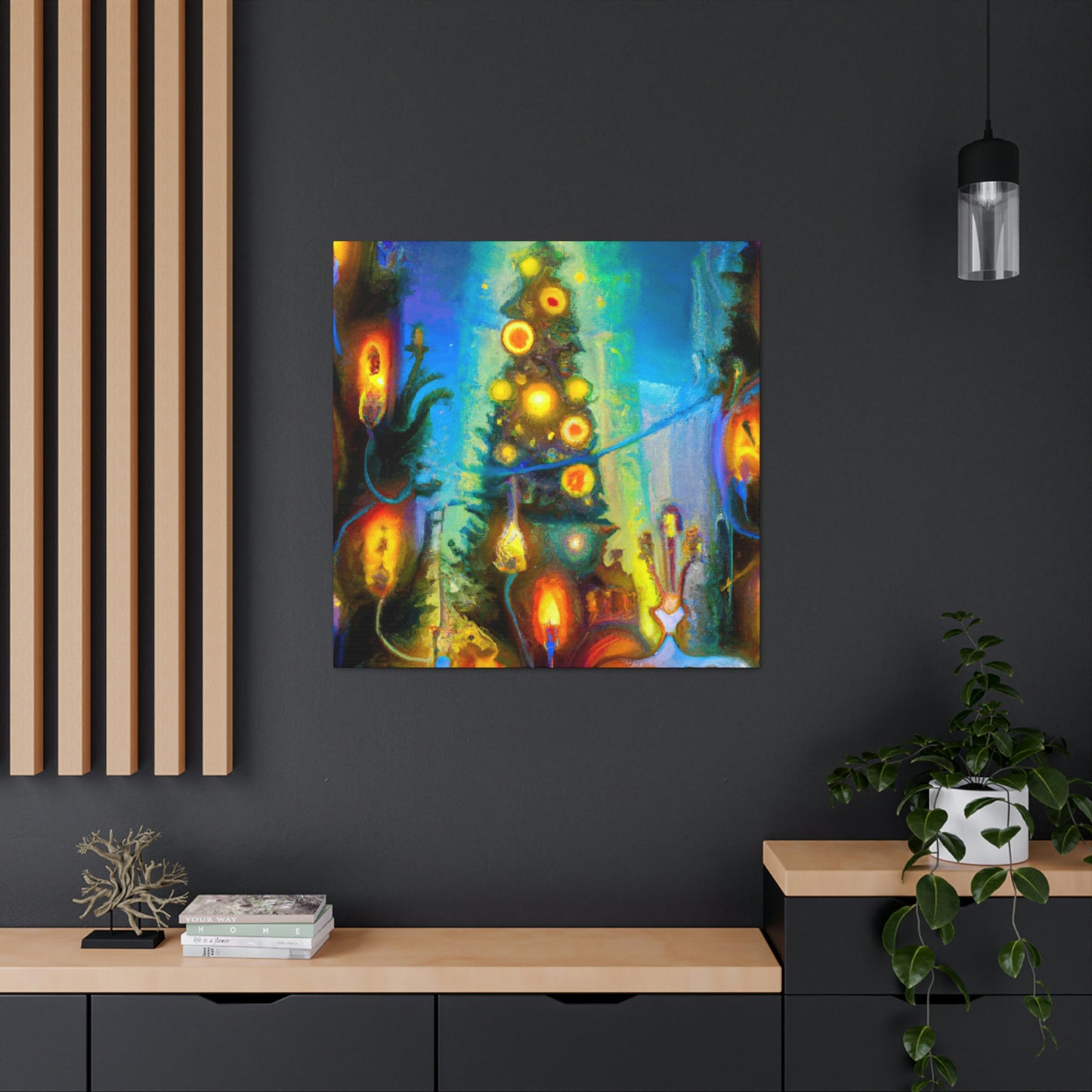 "Christmas Lights Illuminate". - Canvas