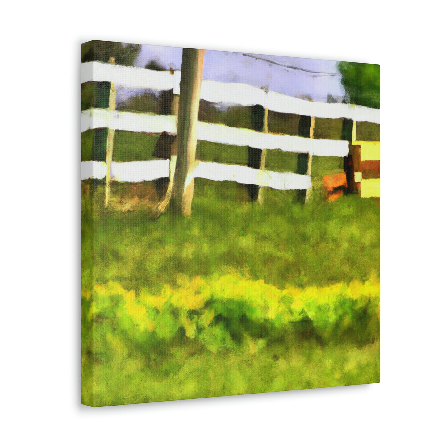 "Barnyard Fence Harmony" - Canvas