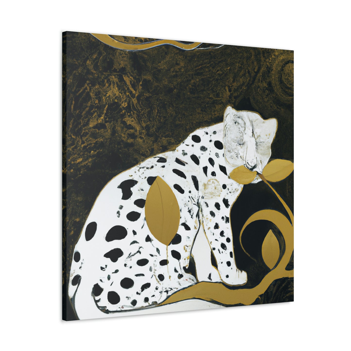 "Clouded Leopard Glistens" - Canvas