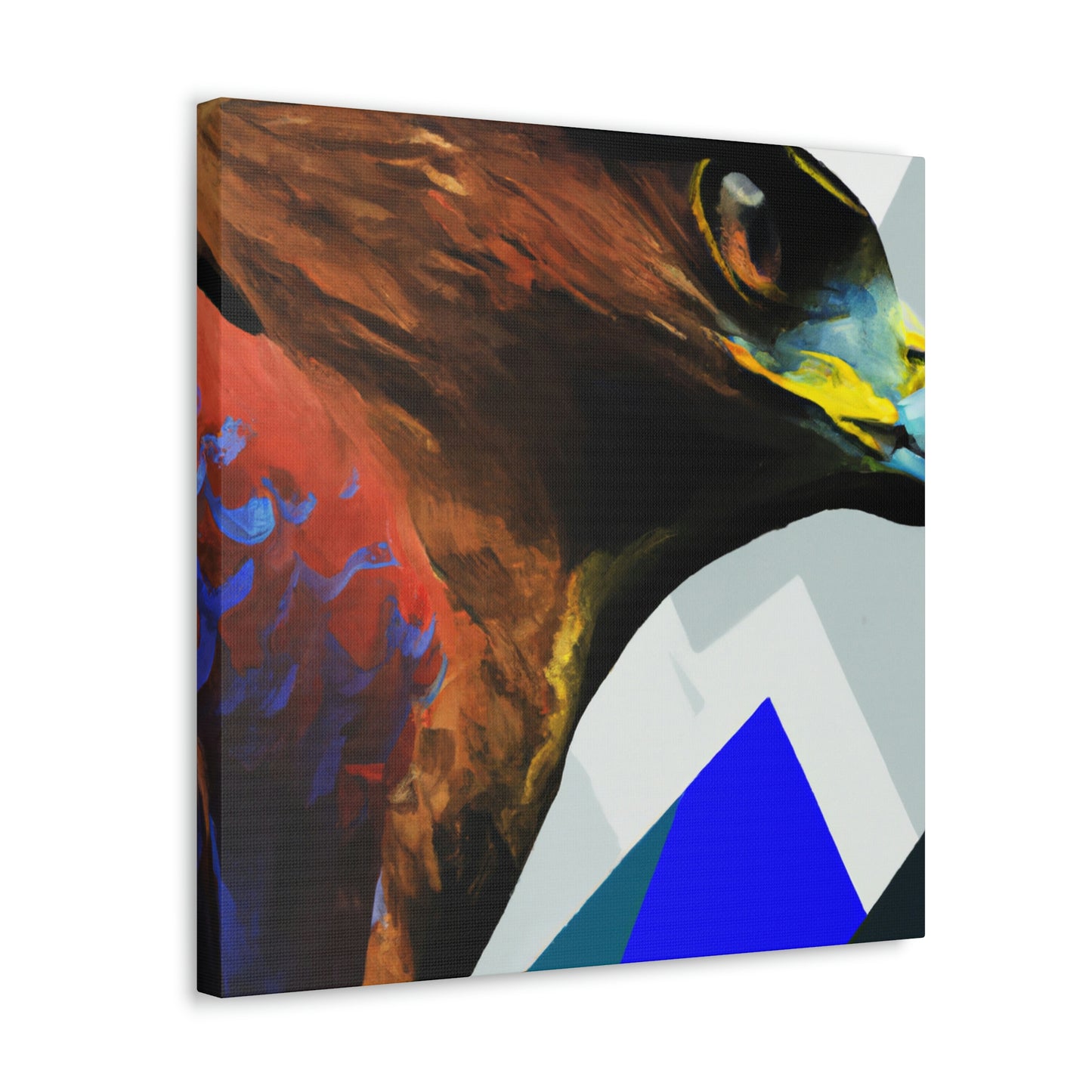 Hawk In Flight Mosaic - Canvas