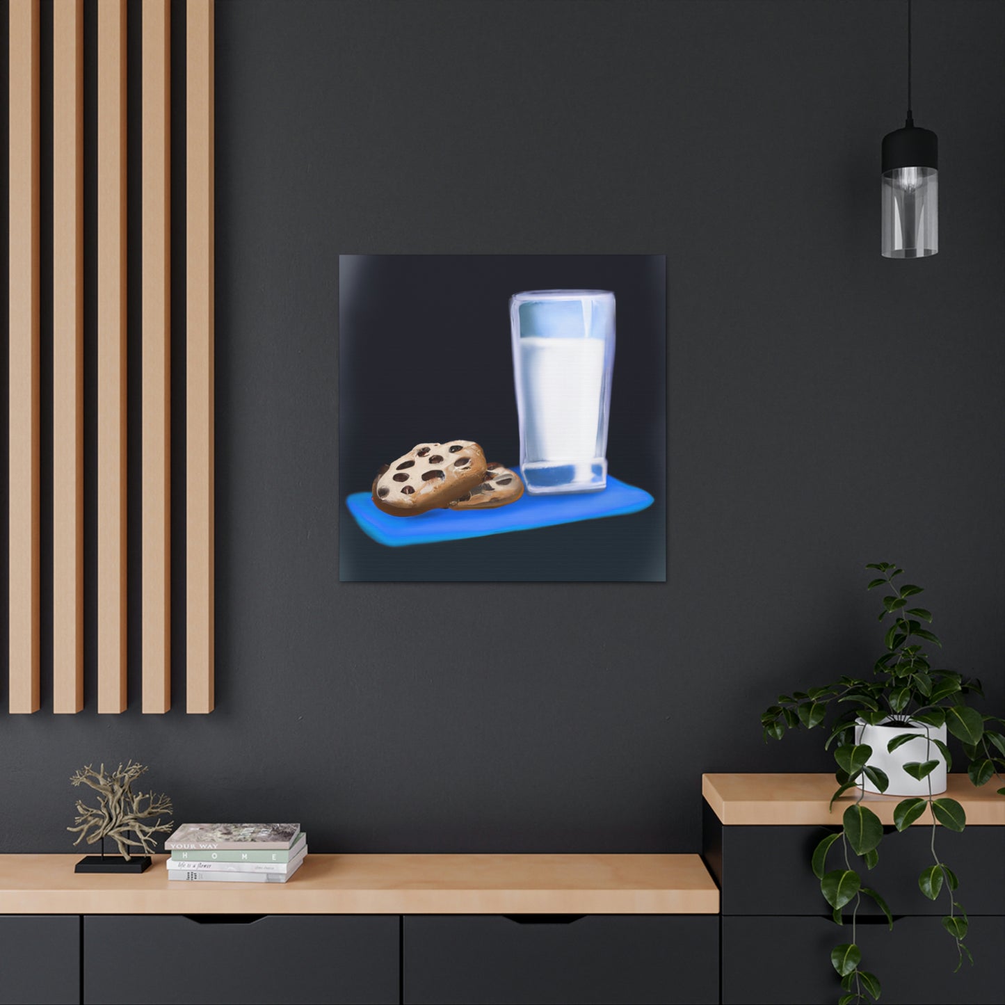 "Comforting Milk & Cookies" - Canvas