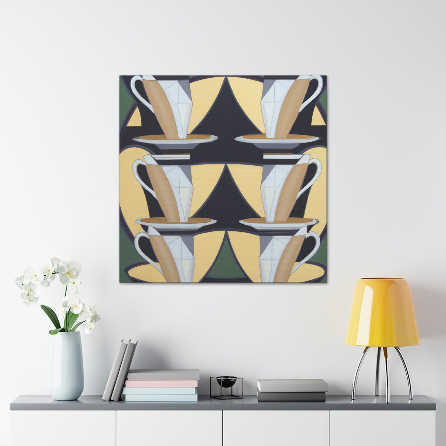 Charming Teacup Symphony - Canvas