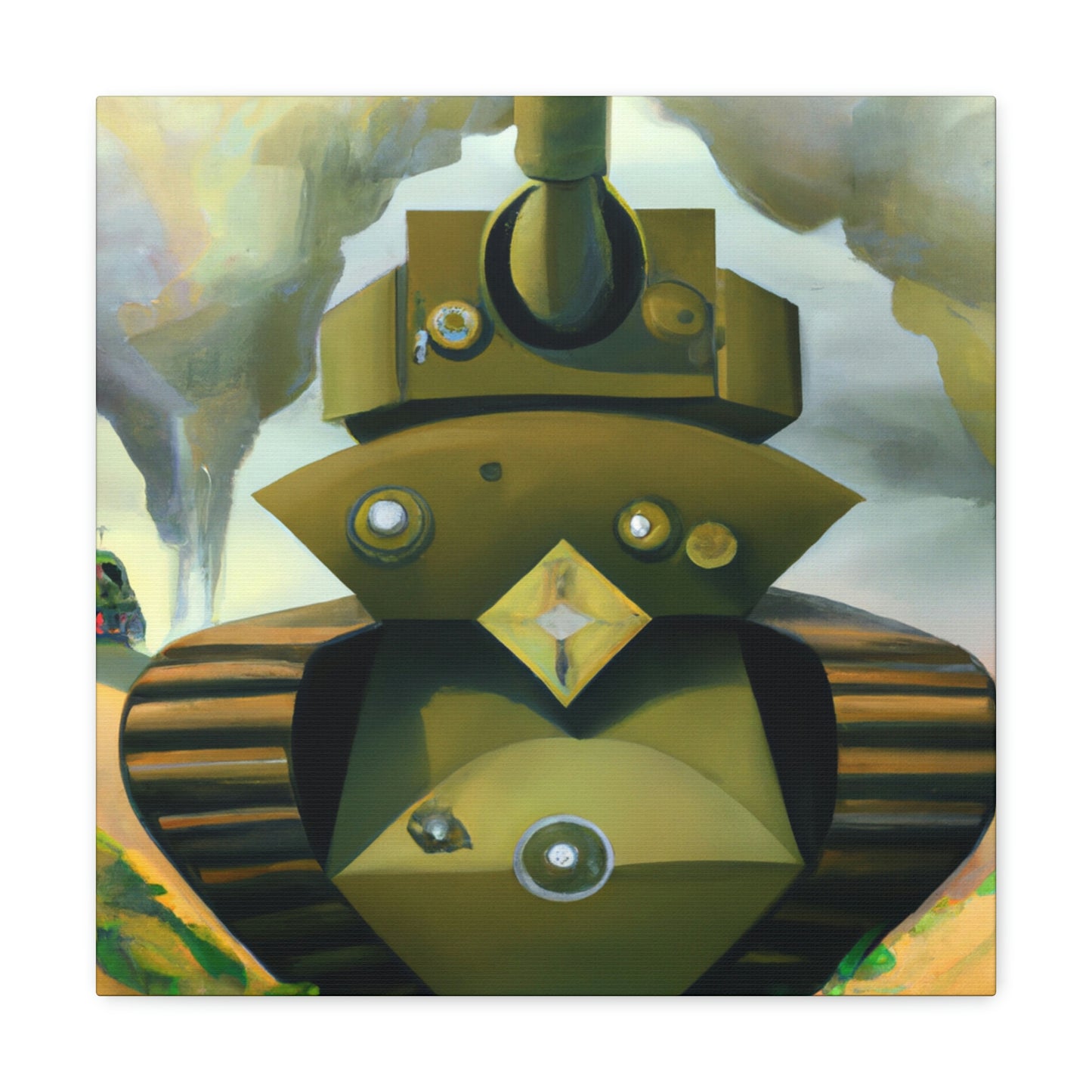 "Tank Turret Dreamscape" - Canvas