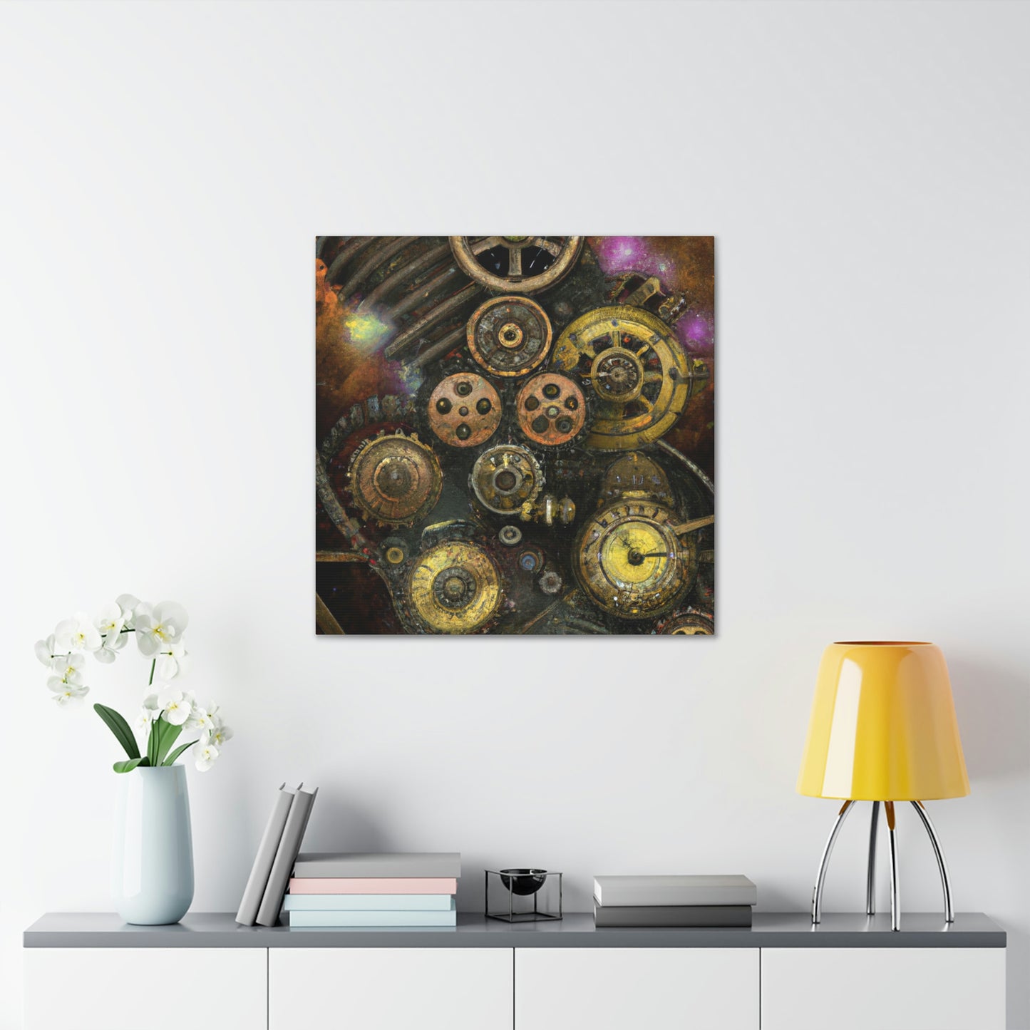 "Star Cluster Steampunk Wonder" - Canvas