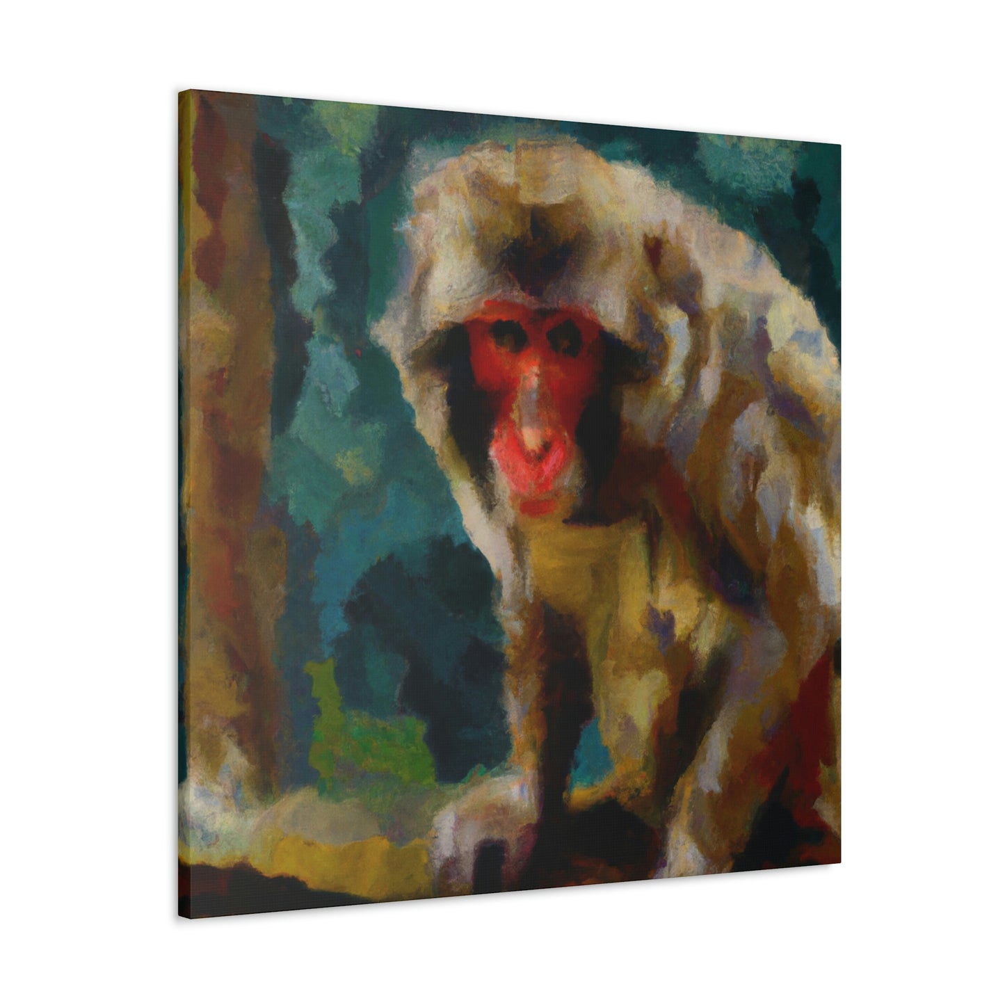 "Macaque in Contemplation" - Canvas