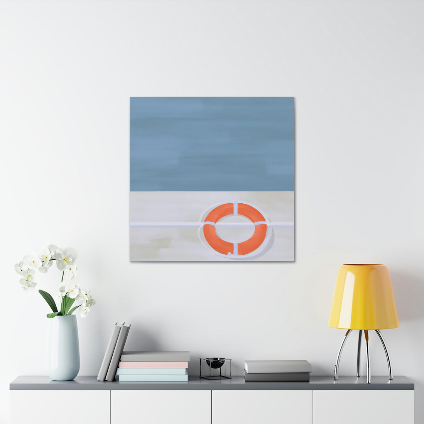 "Lifebuoy in Minimalism" - Canvas