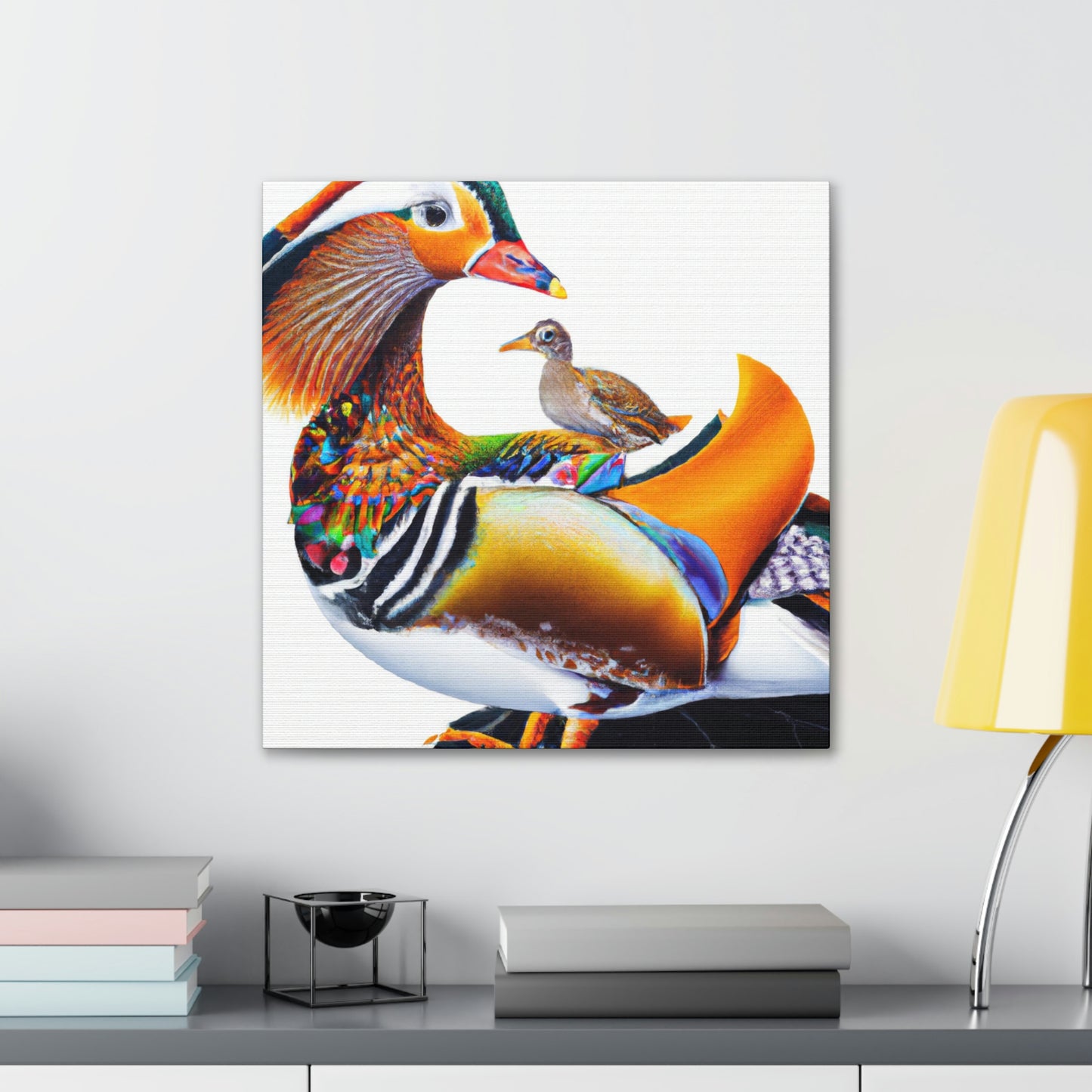 "Mandarin Ducks in Flight" - Canvas