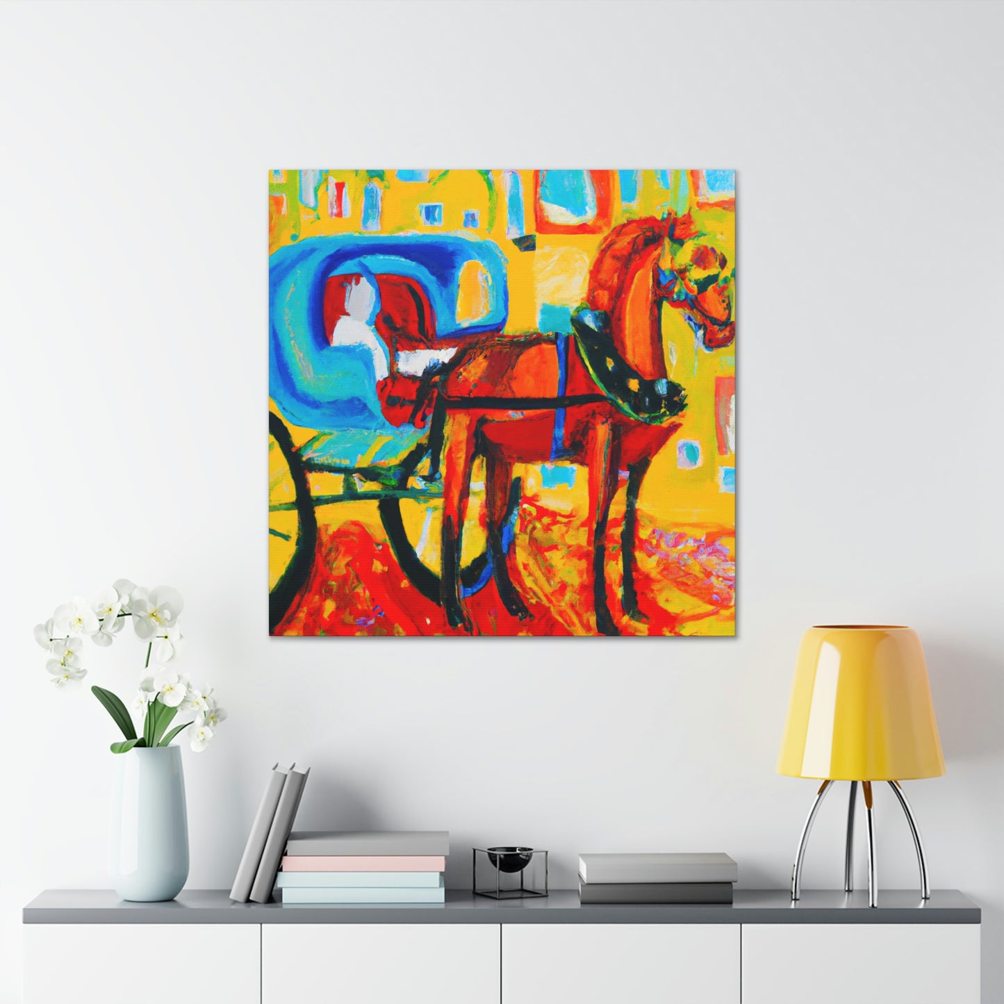 "Horse Drawn Carriage Ride" - Canvas