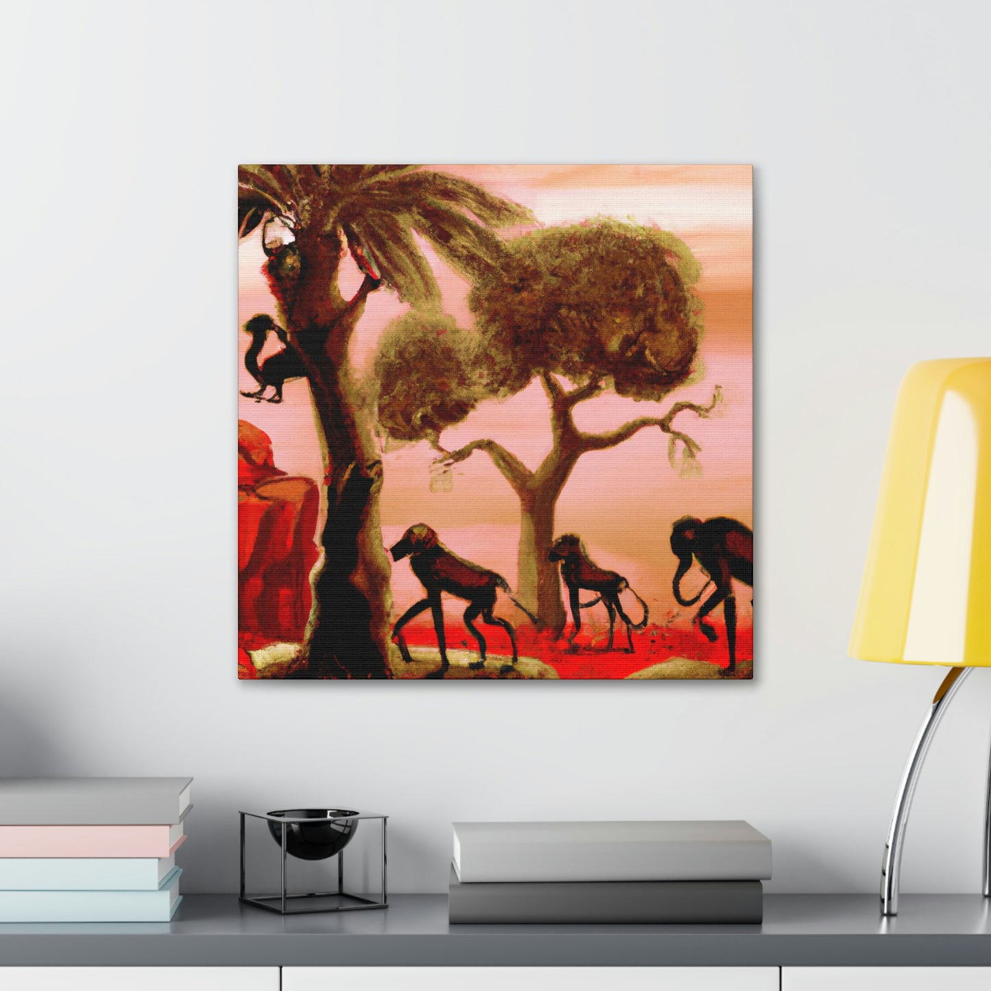 "Baboon Grandeur in Deco" - Canvas