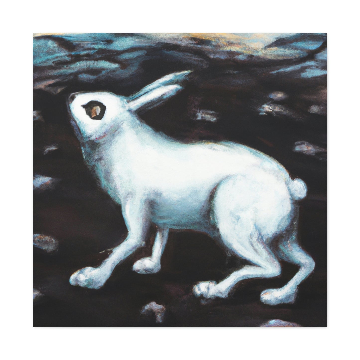 "Arctic Hare in Snow" - Canvas