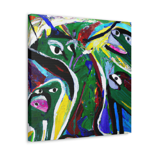 Otters in Abstraction - Canvas