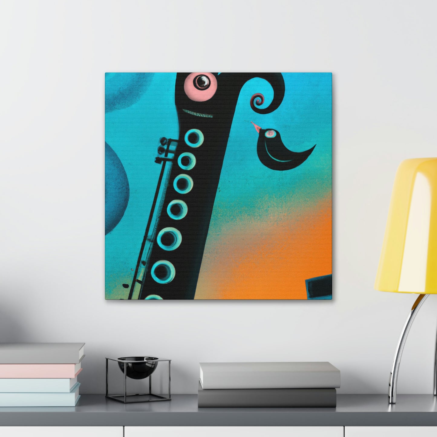 "Clarinet's Reflection Dance" - Canvas