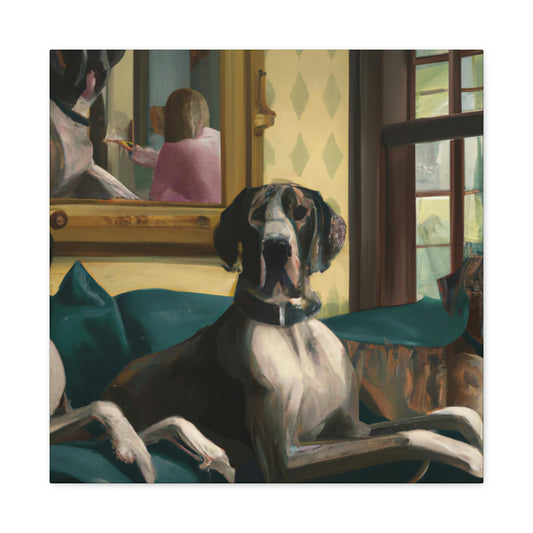 "Majestic Great Dane Portrait" - Canvas