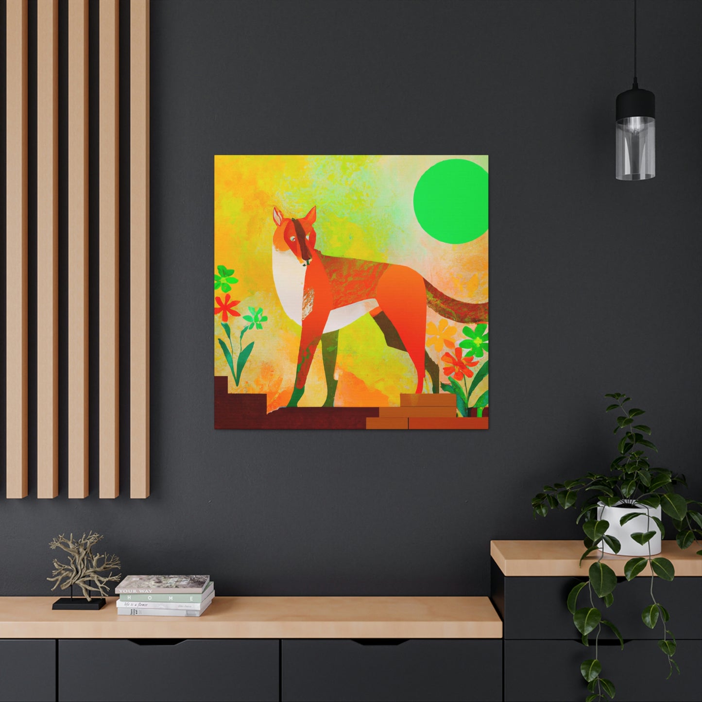 Dhole in Art Deco - Canvas