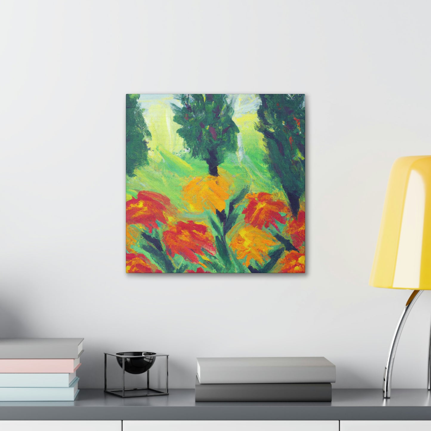 Marigolds in Expressionism - Canvas