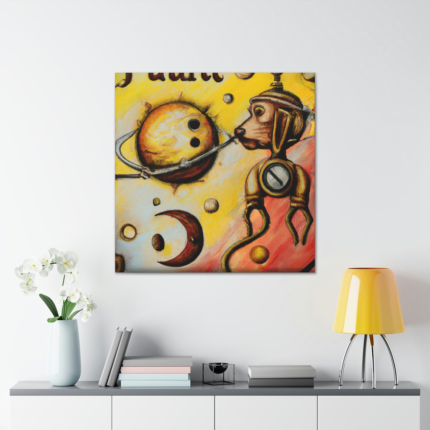 "Pluto in Steampunk Age" - Canvas