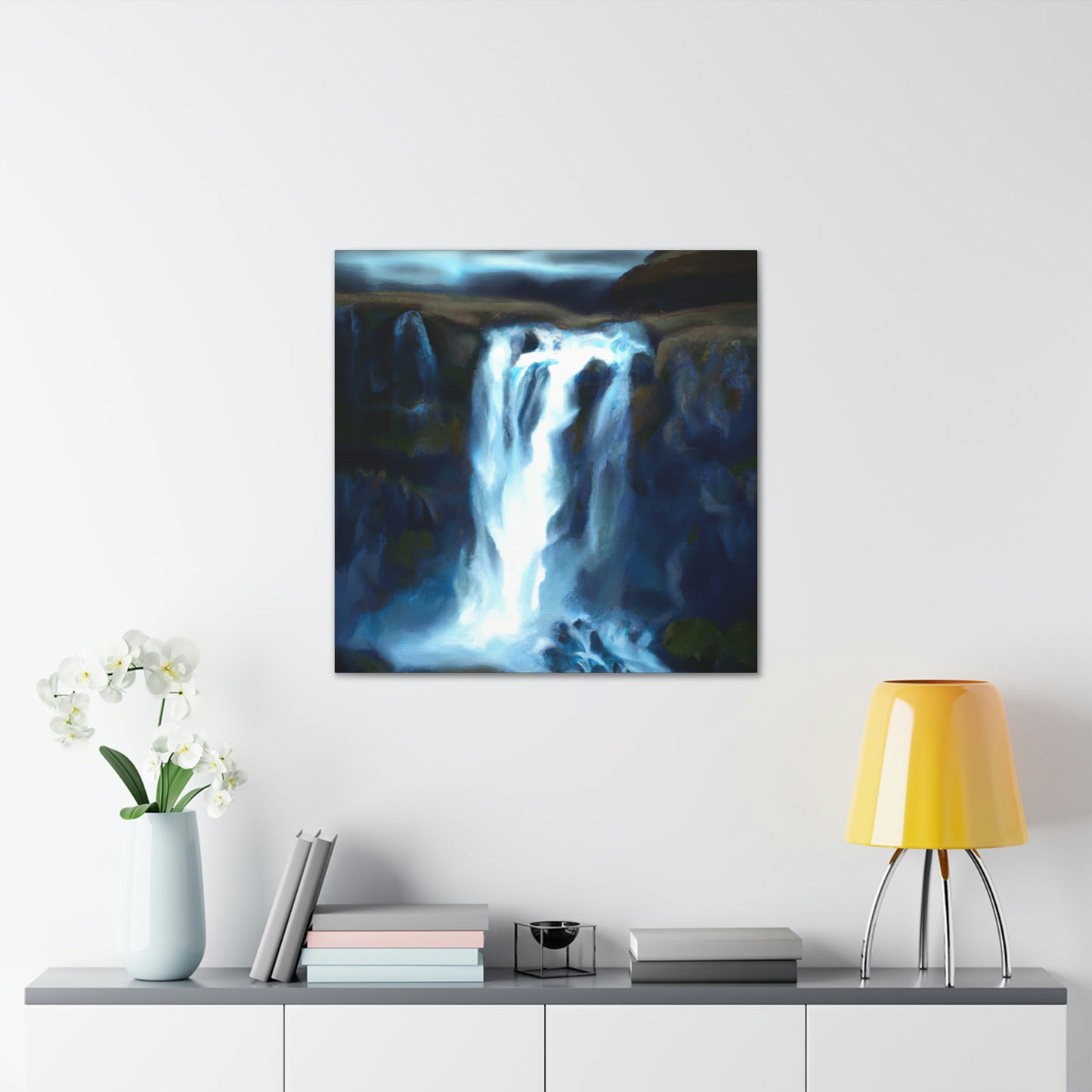 "Falling Water's Majesty" - Canvas