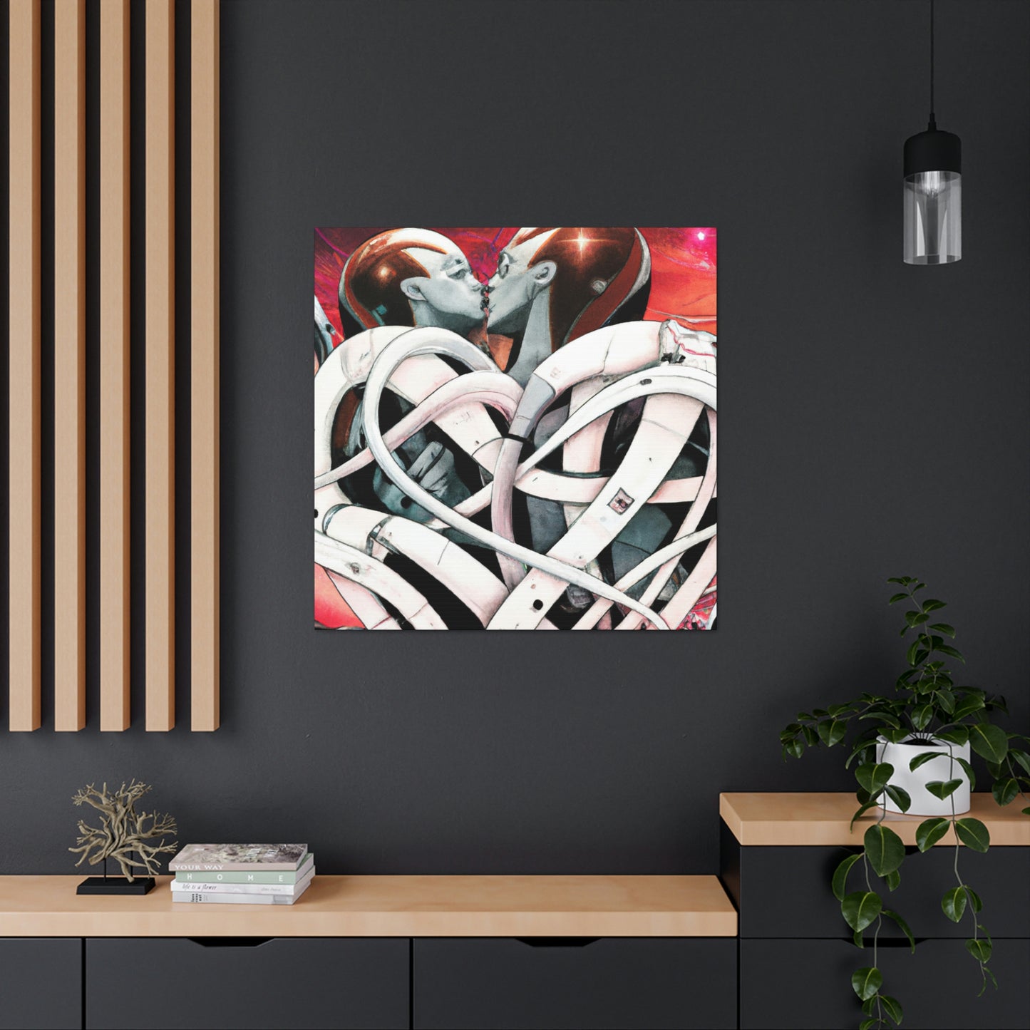 Intertwined Heart Bouquet - Canvas