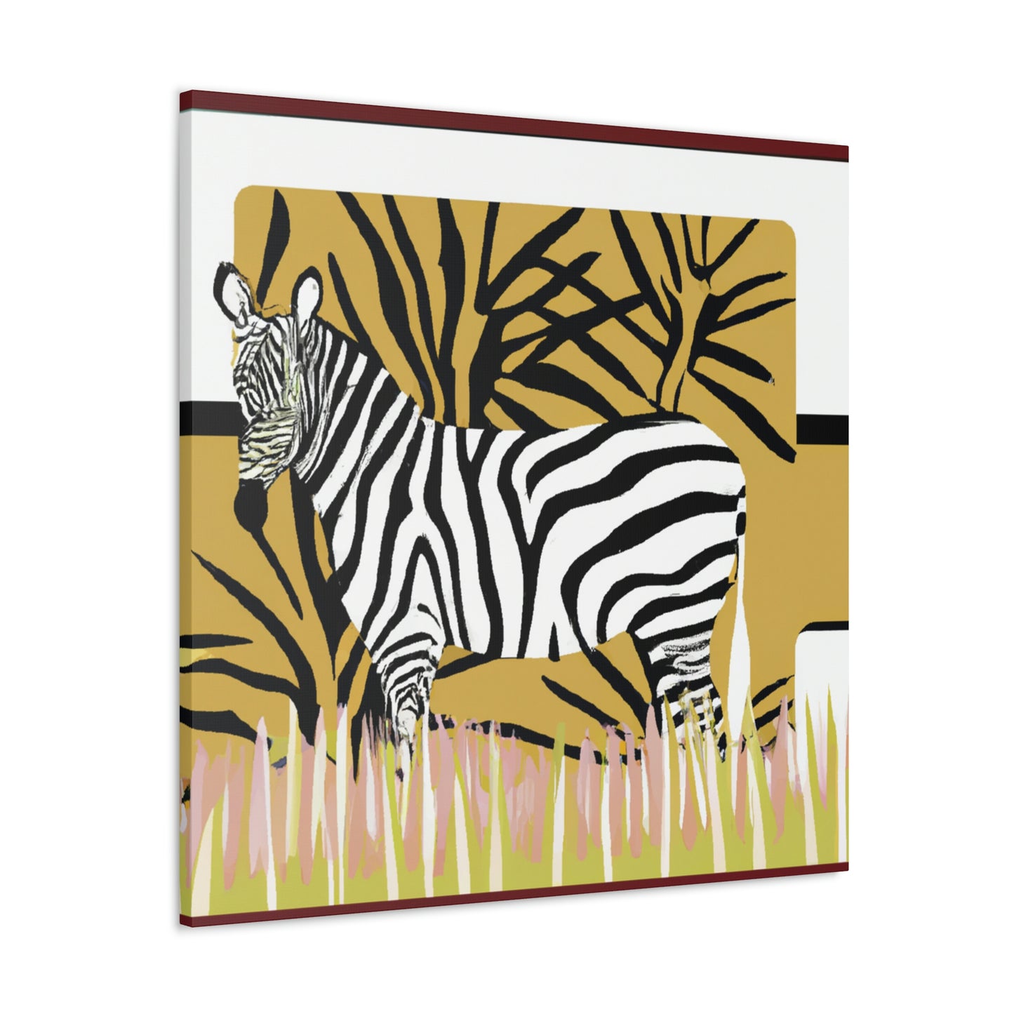 "Gilded Zebra Splendor" - Canvas