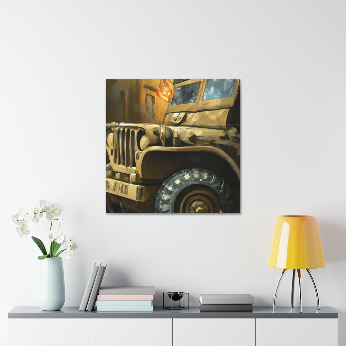 "Jeep in Morning Light" - Canvas