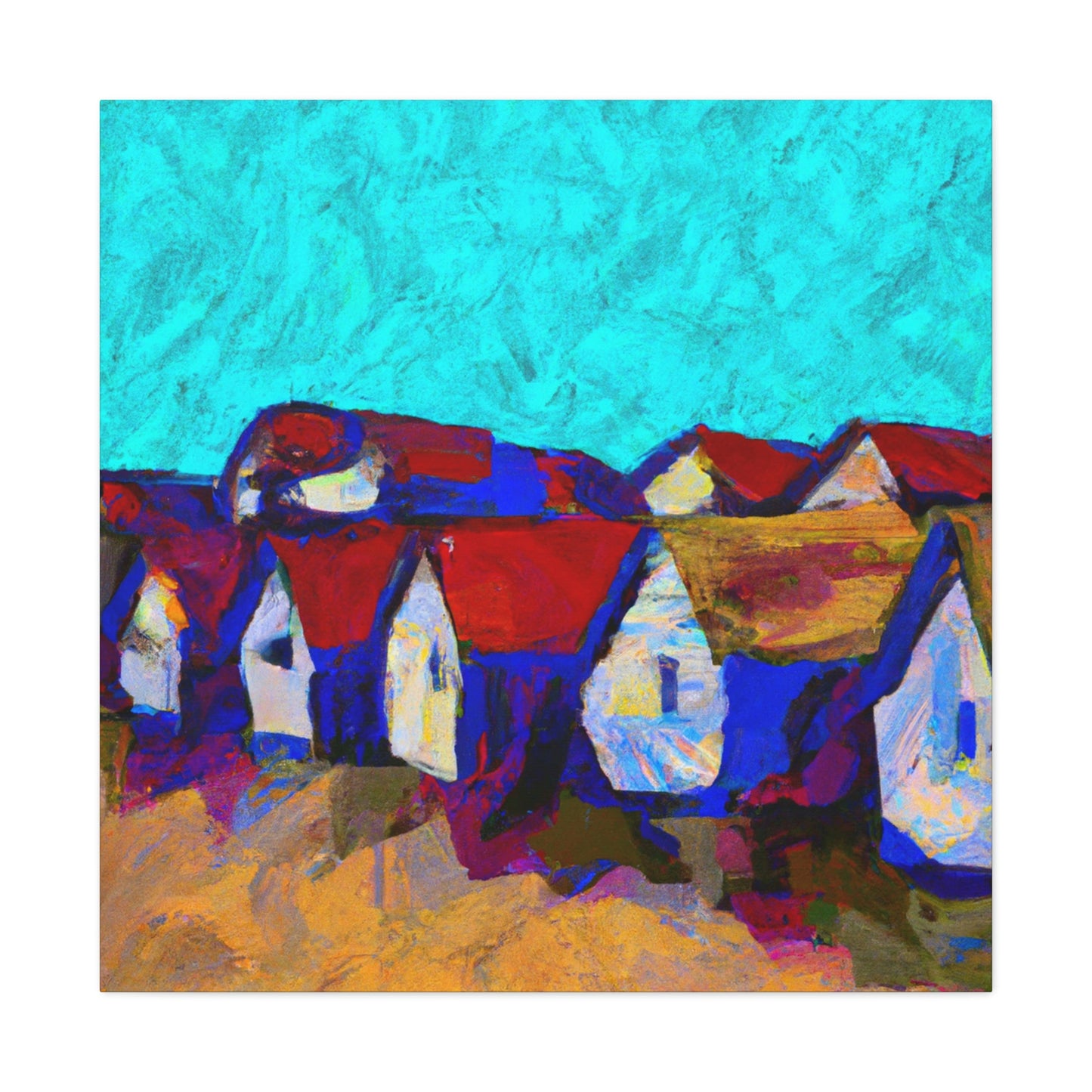 "Cottages at the Shore" - Canvas