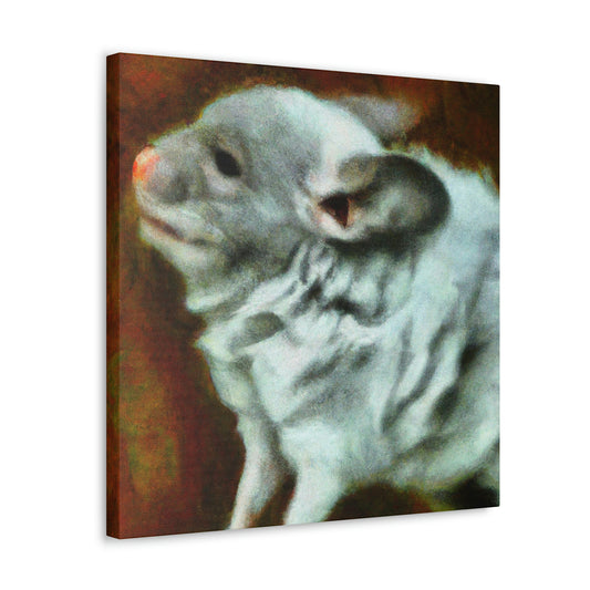 "Chinchilla in Moonlight" - Canvas