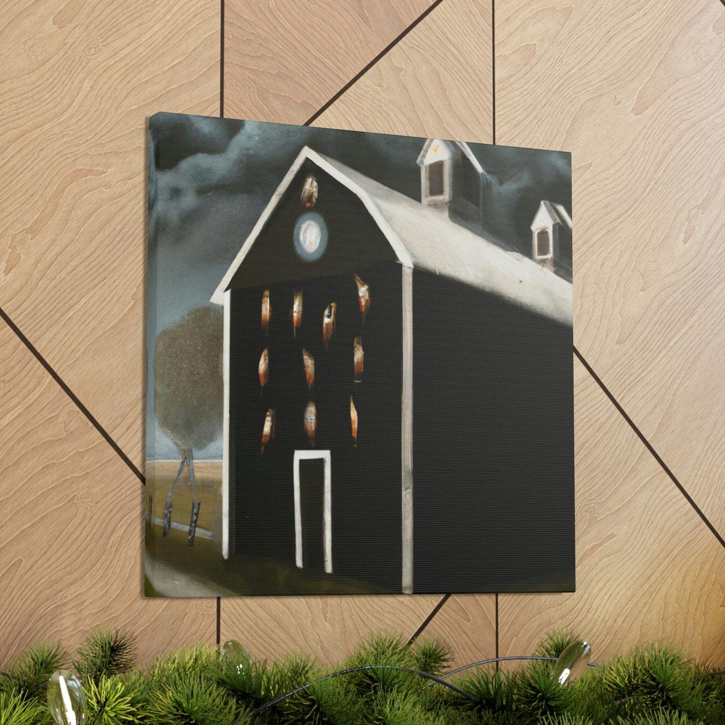 Barns in Art Deco - Canvas