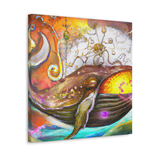 "Whale in Steampunk World" - Canvas