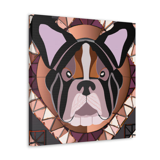 "Bulldog in Art Deco" - Canvas