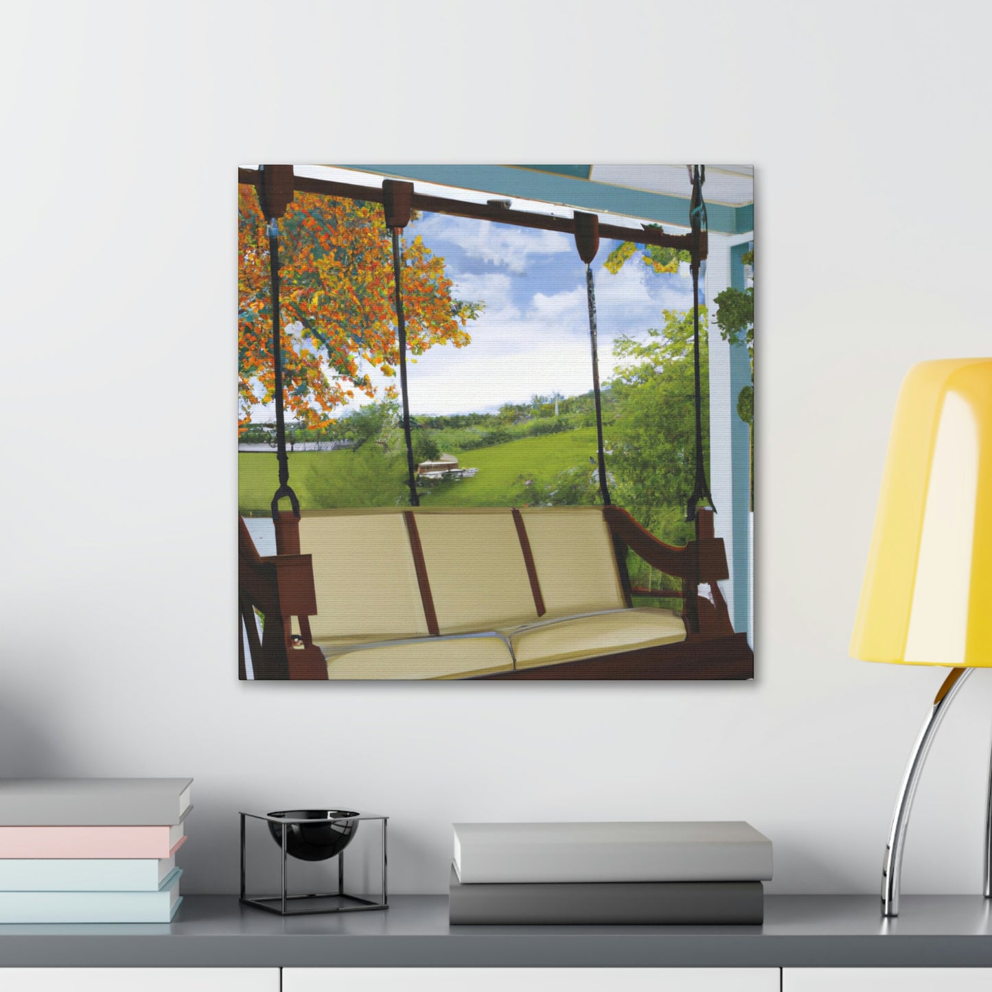 "Porch Swing in Bloom" - Canvas