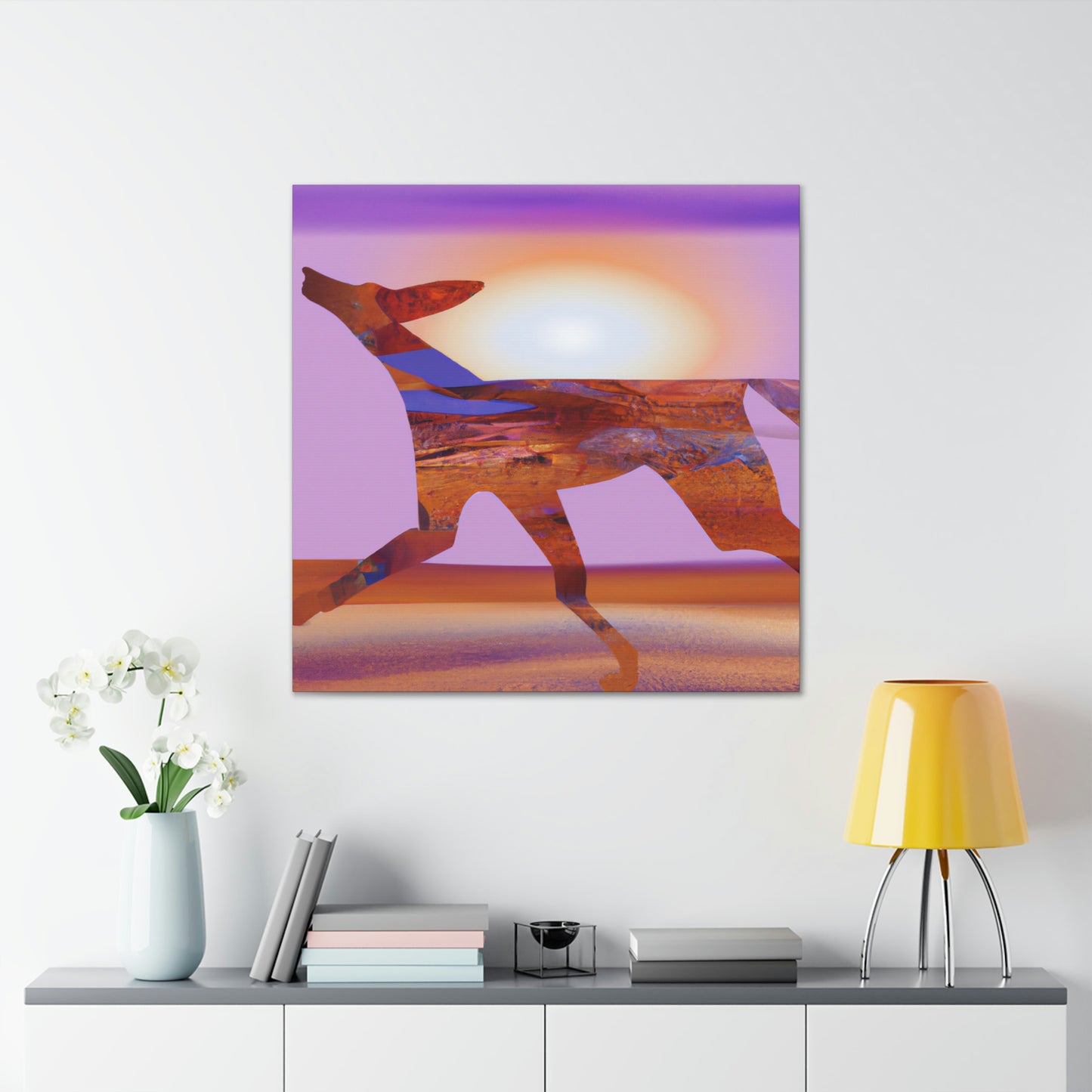 "Coyote in Art Deco" - Canvas