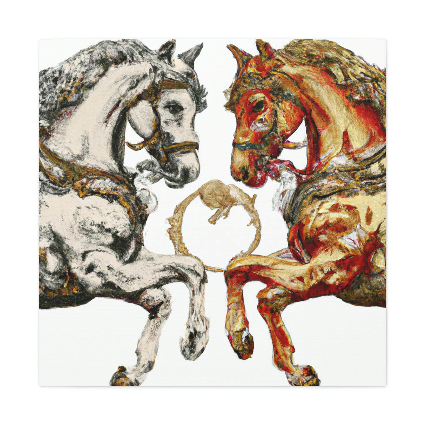 Running Horses Baroque - Canvas