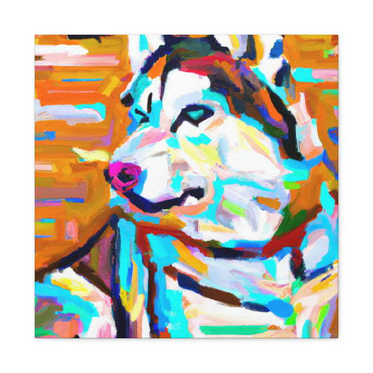 "Husky in Fauvist Colors" - Canvas