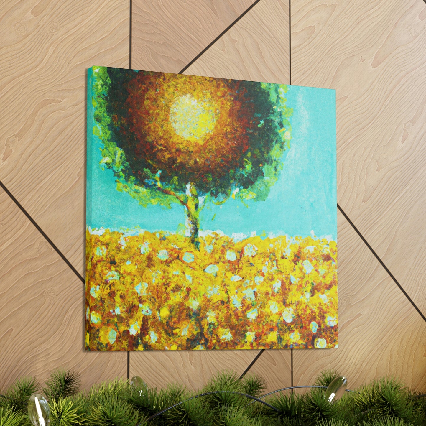 "Golden Sunflower Joy" - Canvas