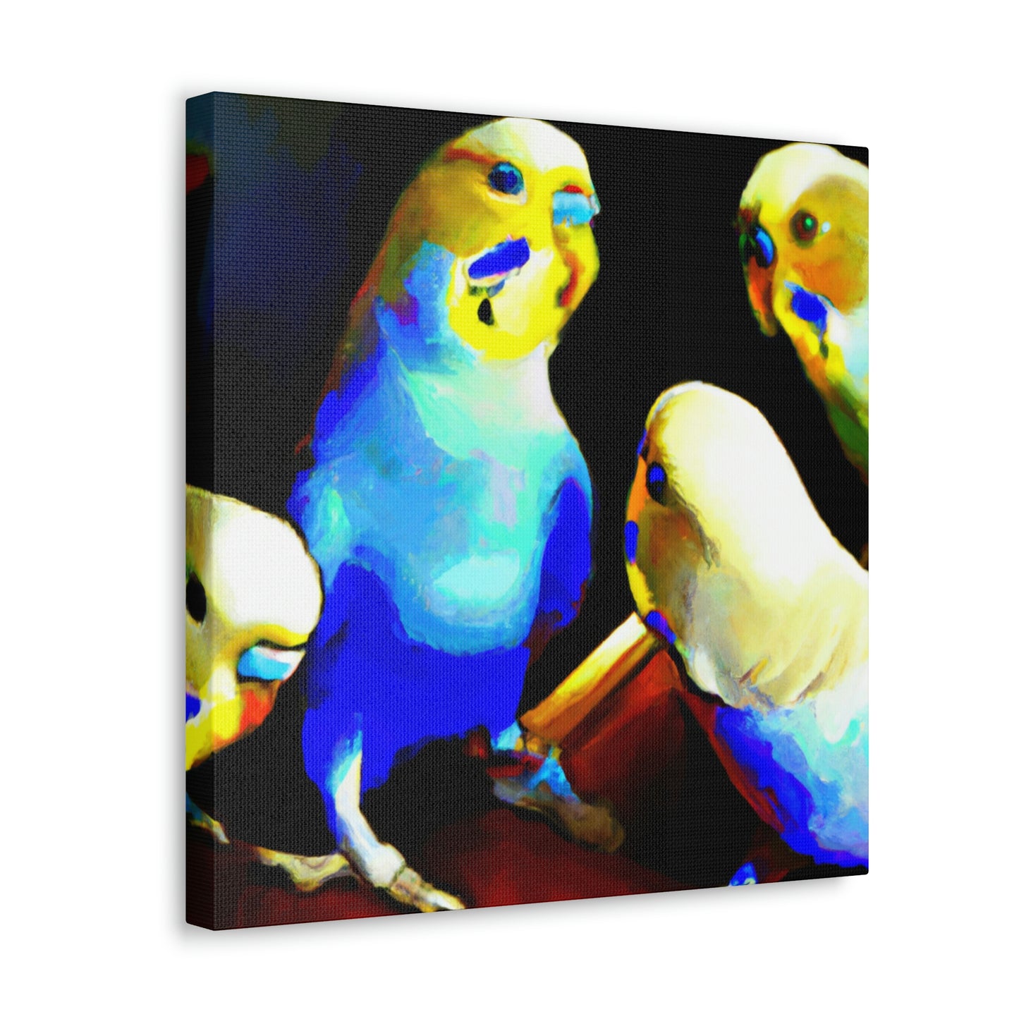 Parakeets in Deco - Canvas