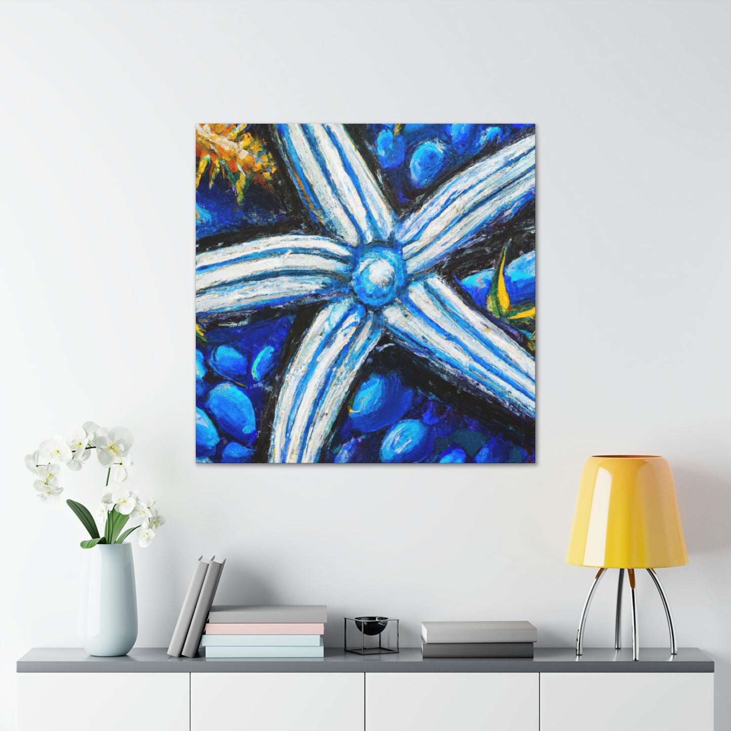 "Starfish in Moonlight Glow" - Canvas