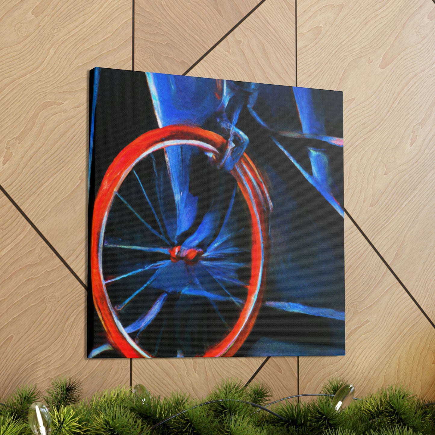 "Bicycle in Abstract Shade" - Canvas