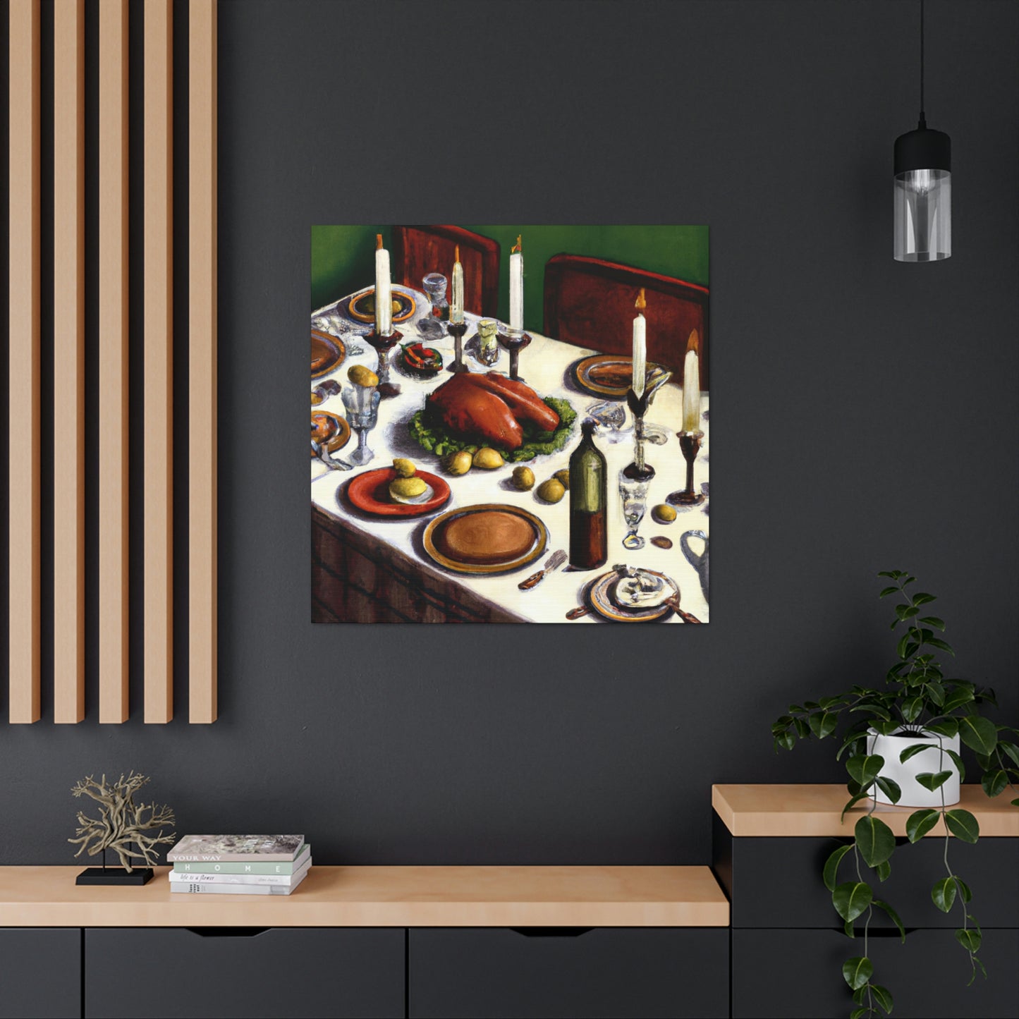 Family's Evening Meal - Canvas