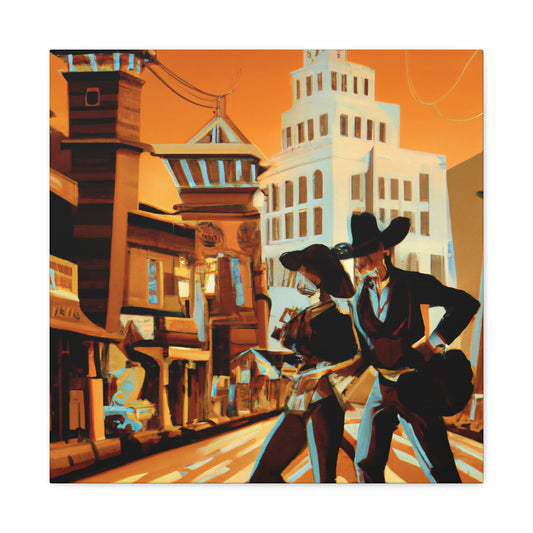 "Old West Glitz City" - Canvas