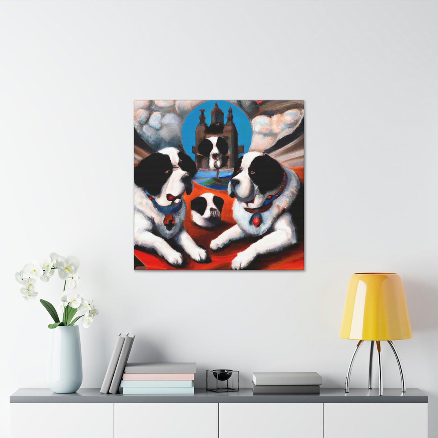 "Saint Bernard's Art Deco" - Canvas