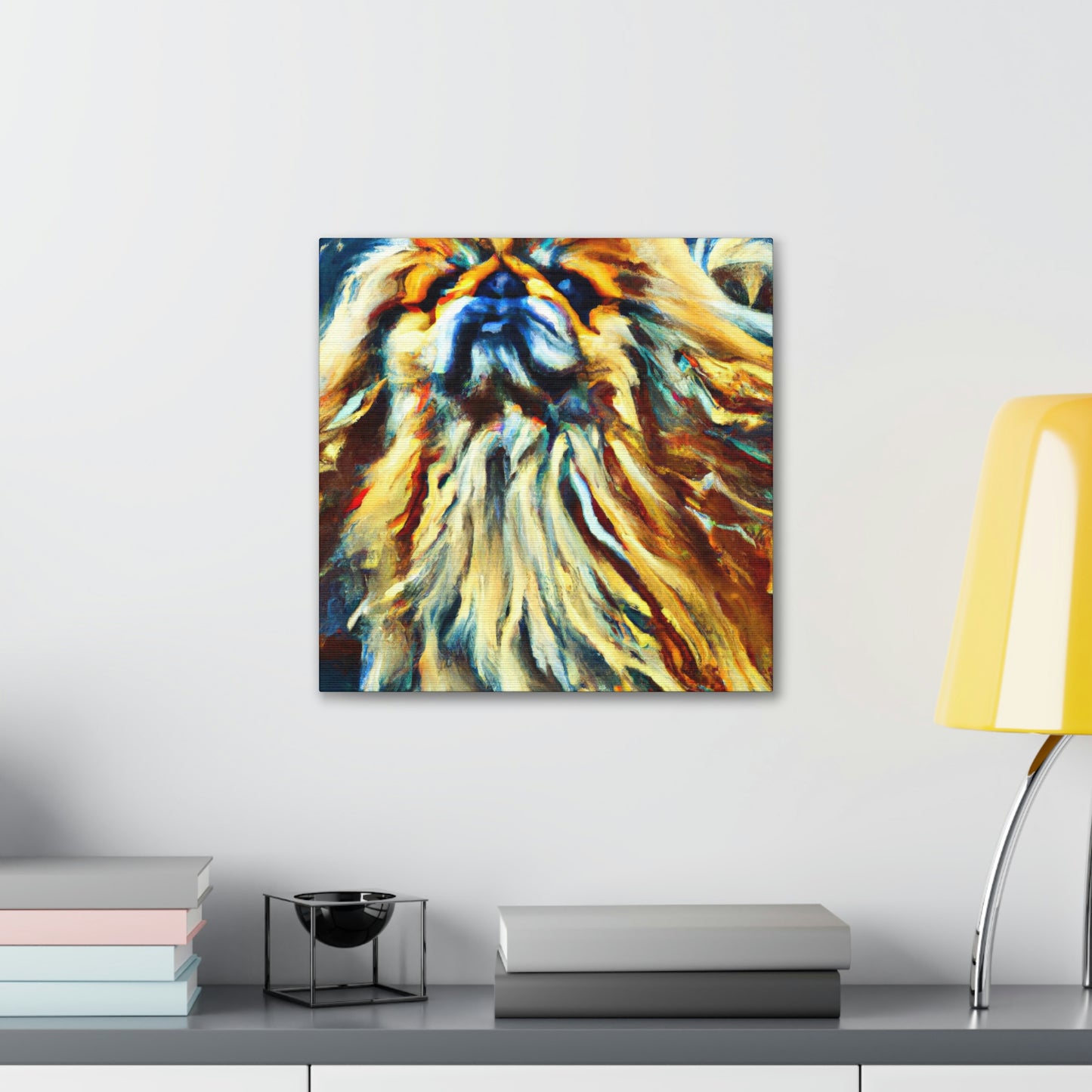 "Pekingese in Twilight" - Canvas