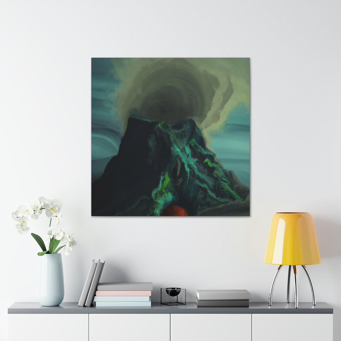 Exploding Volcano Sunset - Canvas