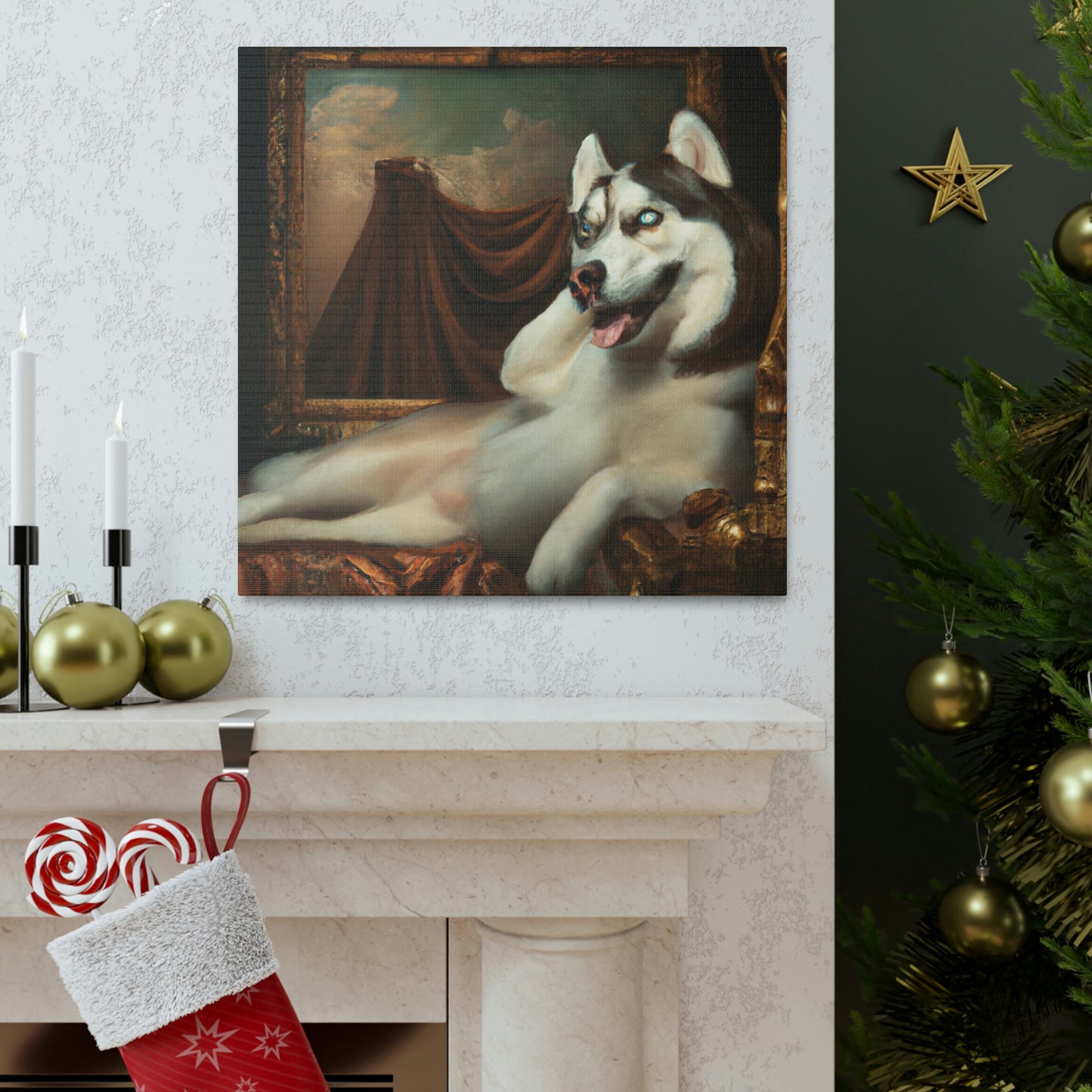 "The Loyal Husky Companion" - Canvas