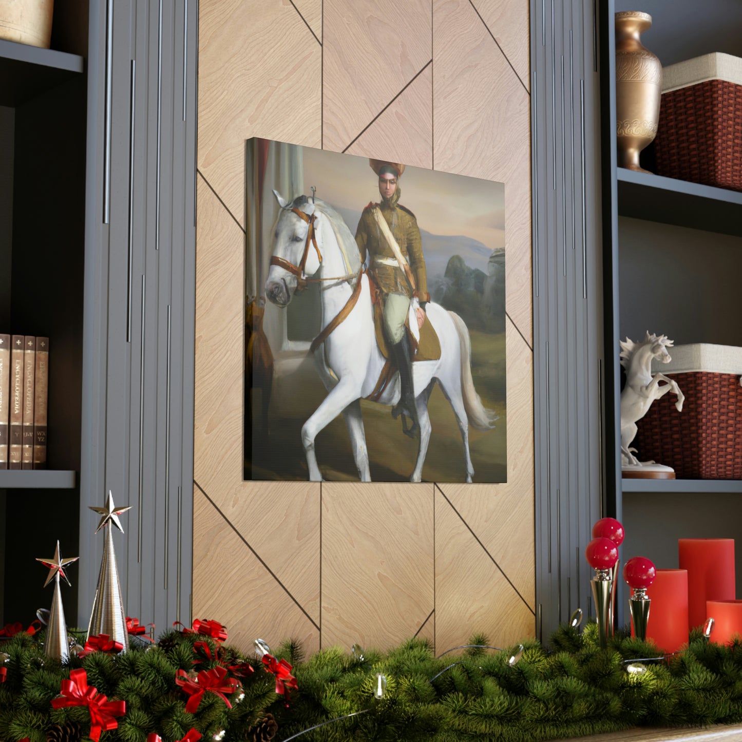 Galloping Cavalryman. - Canvas