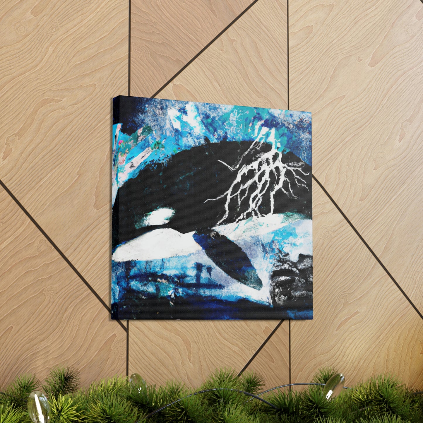 Whale in Abstract Form - Canvas