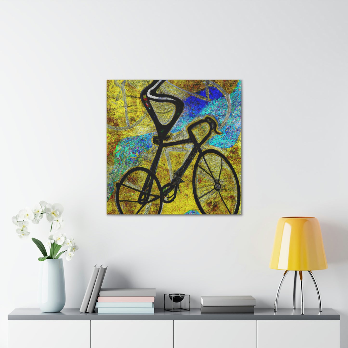 "Biking The Open Road" - Canvas