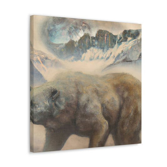 Brown Bear in Gears - Canvas