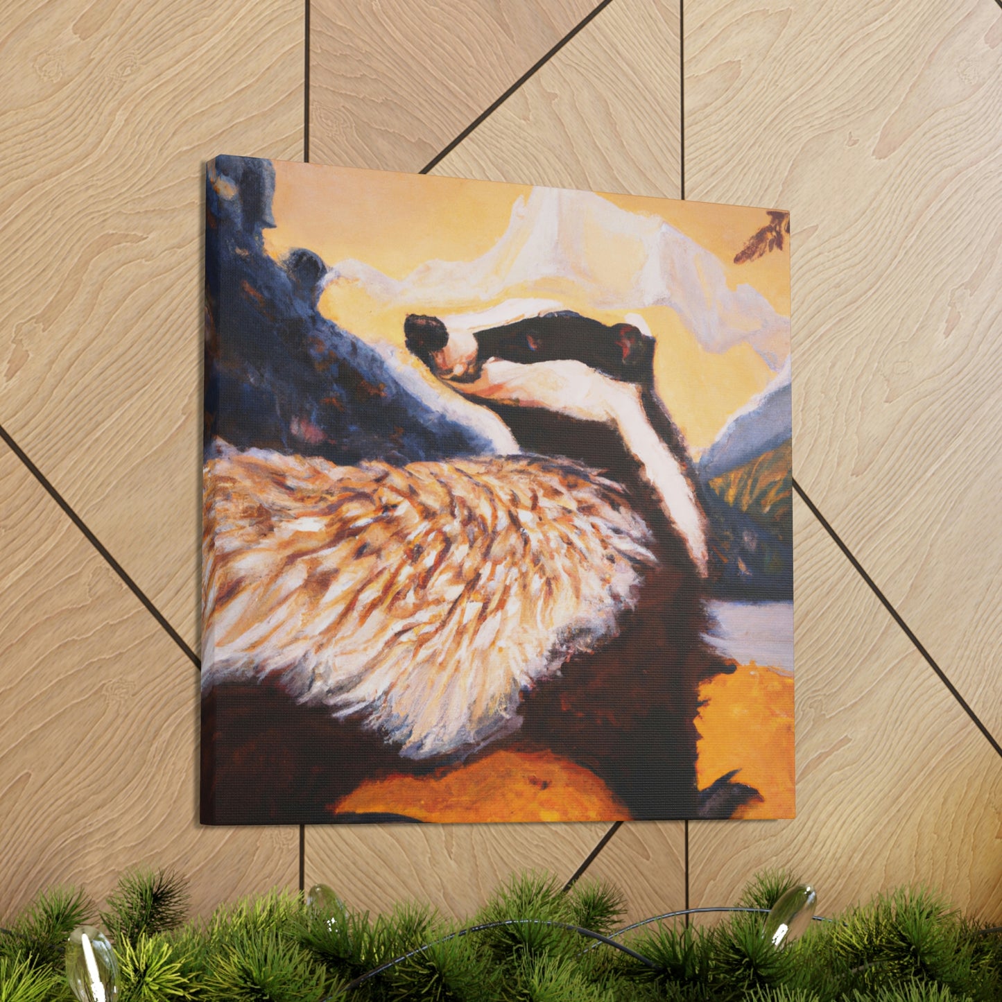 Badger in Deco Style - Canvas