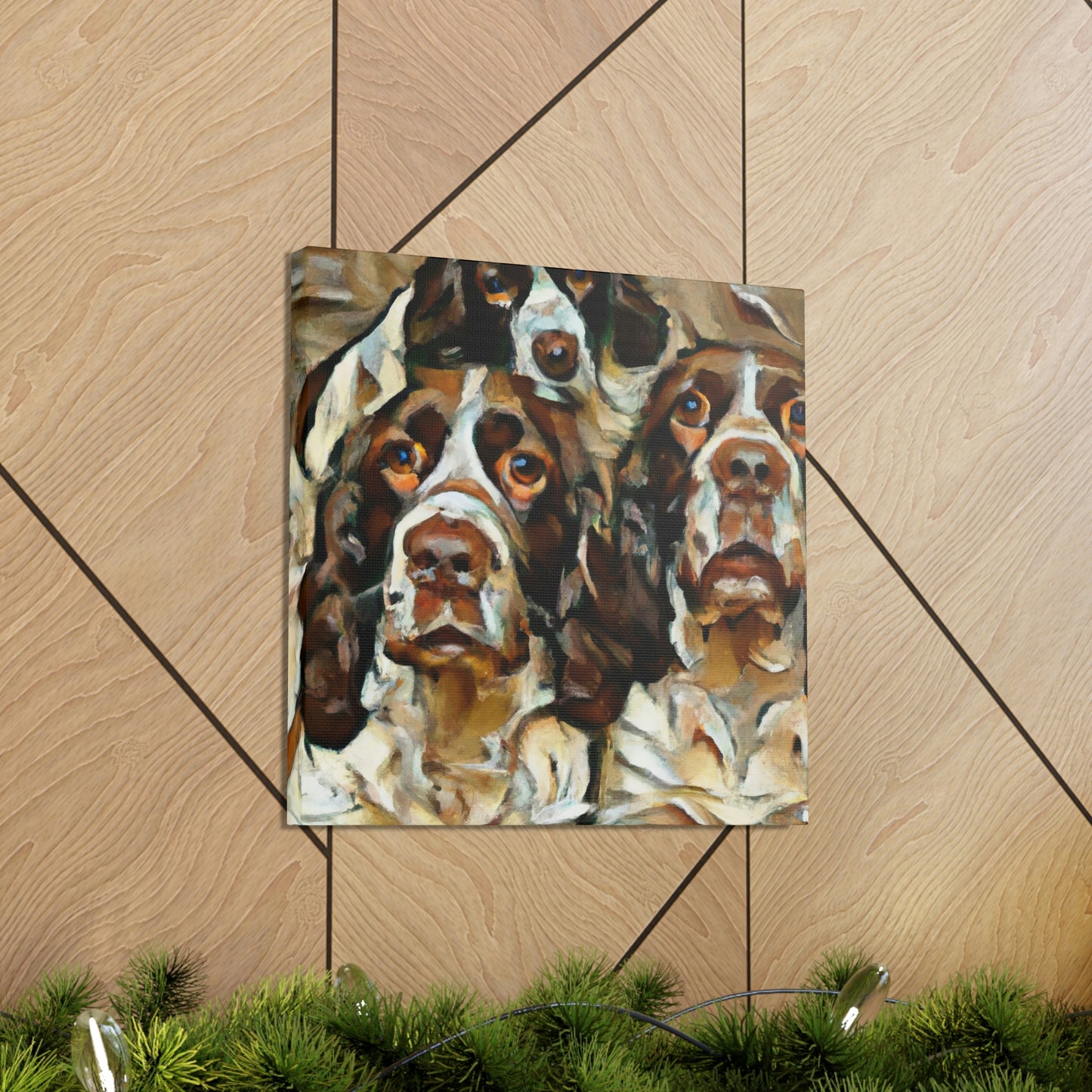 English Springer Watching - Canvas