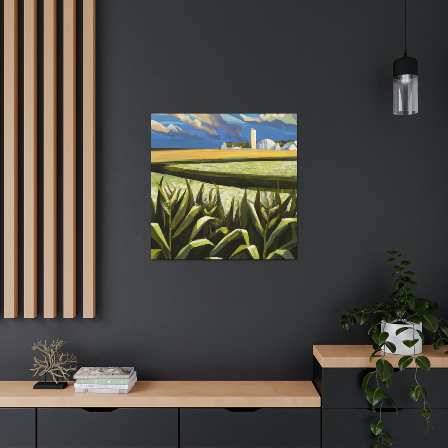 "Corn Field Harmony Scene" - Canvas